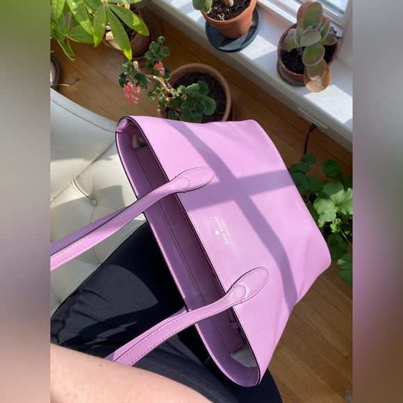 Kate Spade Kerri Medium Tote | Lavender Smooth Leather Zip-Top - Picture 8 of 12
